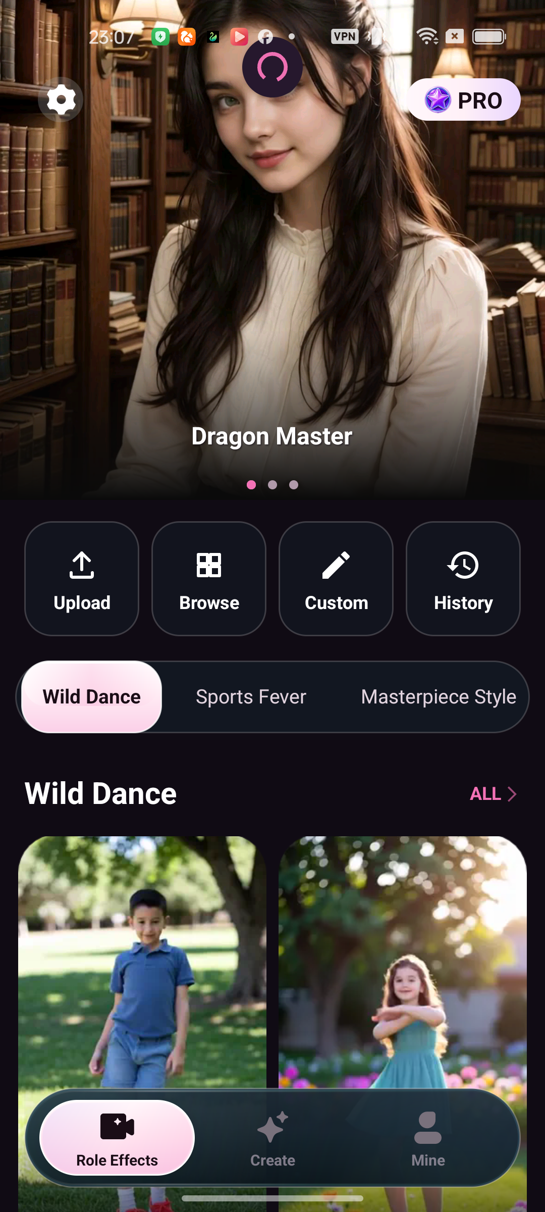 MuseRole prompt-based creation screen